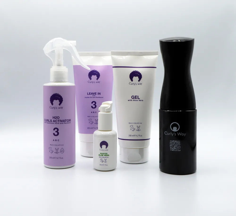 Gold KIT Styling Capelli Ricci (Linea 3) + Booster Aloe Vera