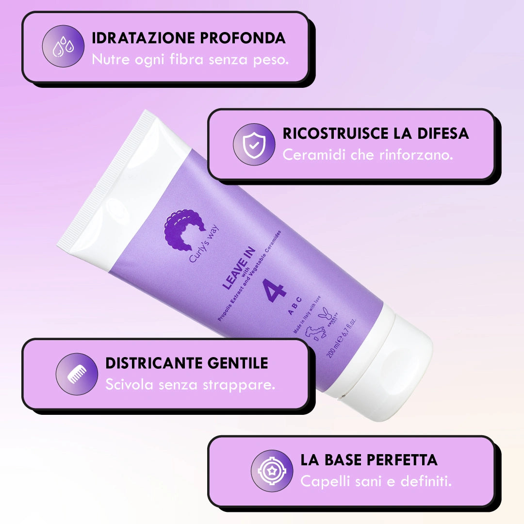 KIT Essenziale Capelli Afro(Linea 4) + Nebulizzatore e Spazzola Districante 🍇