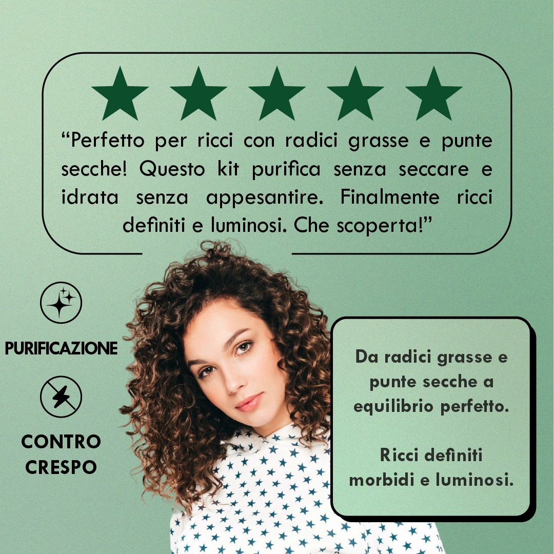 KIT x Capelli Ricci con Cuoio Capelluto Grasso