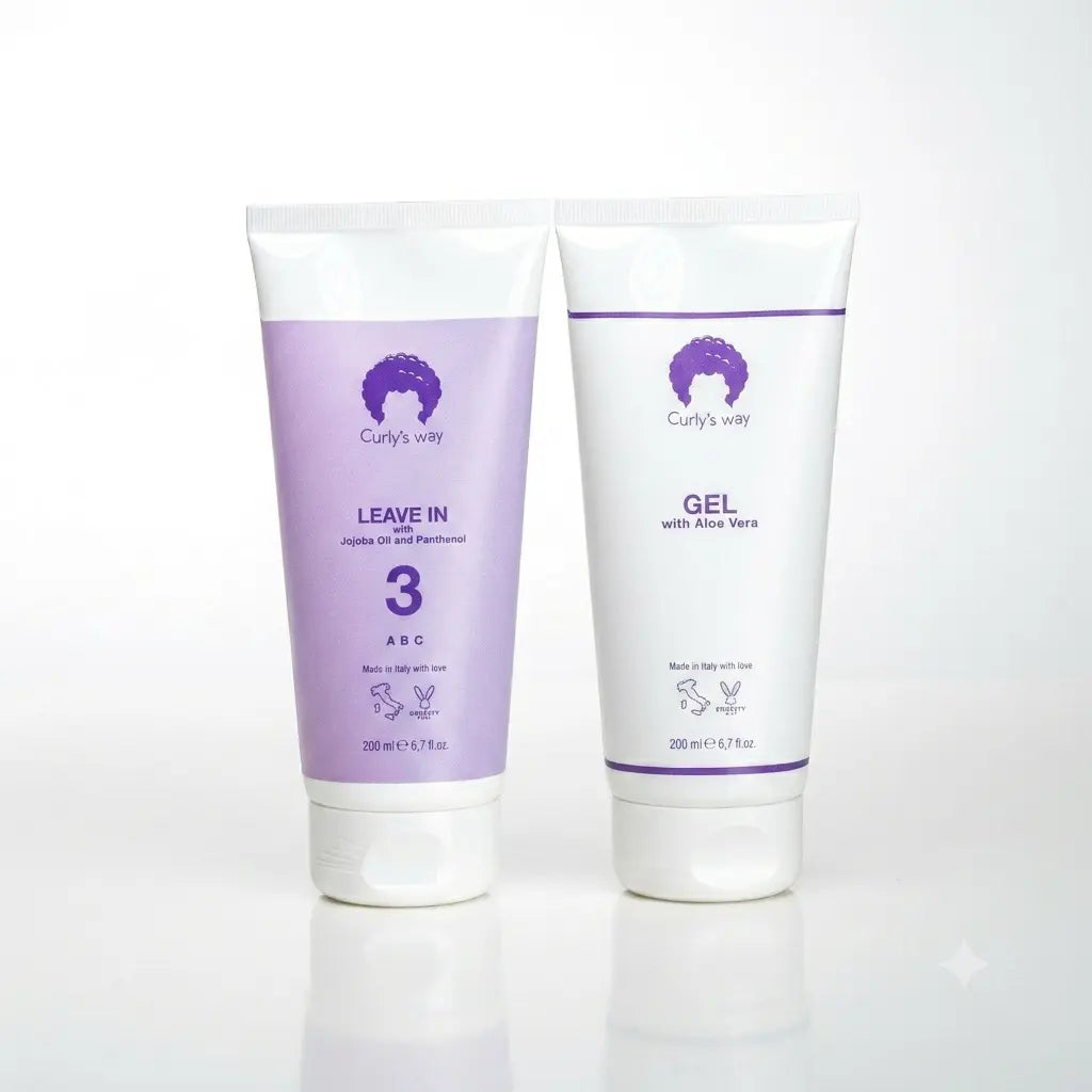 KIT Essenziale Capelli Ricci (Linea 3) + Nebulizzatore e Spazzola Districante 🍇