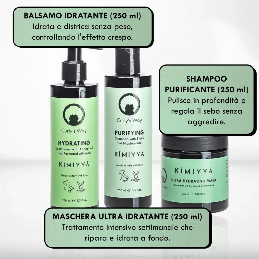 KIT x Capelli Ricci con Cuoio Capelluto Grasso